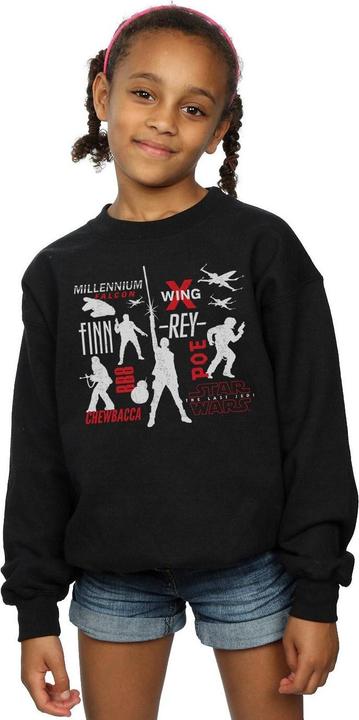 Actual product image Star Wars Girls The Last Jedi Rebellion Silhouettes Sweatshirt (152, 158)