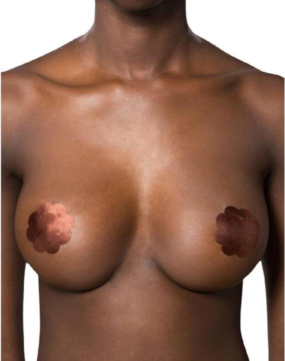 Bye Bra Satin Nipple Covers 3 Pack - Dark Brown XL