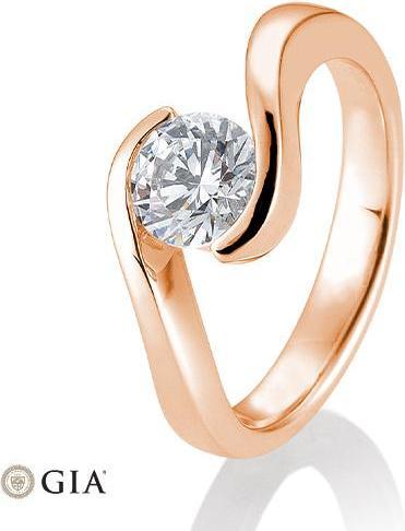 Breuning Ring Schwung 0,80-1,50 ct. (50, 585/14 K Gold)