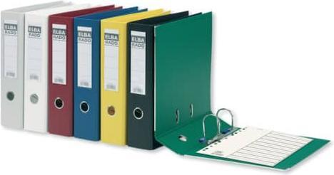 Produktbild Elba Ordner rado plast, Rückenbreite: 80 mm, schwarz DIN A4, Einband aussen/innen PVC, mit auswechsrem (A4, 80 mm, 1 Stück)