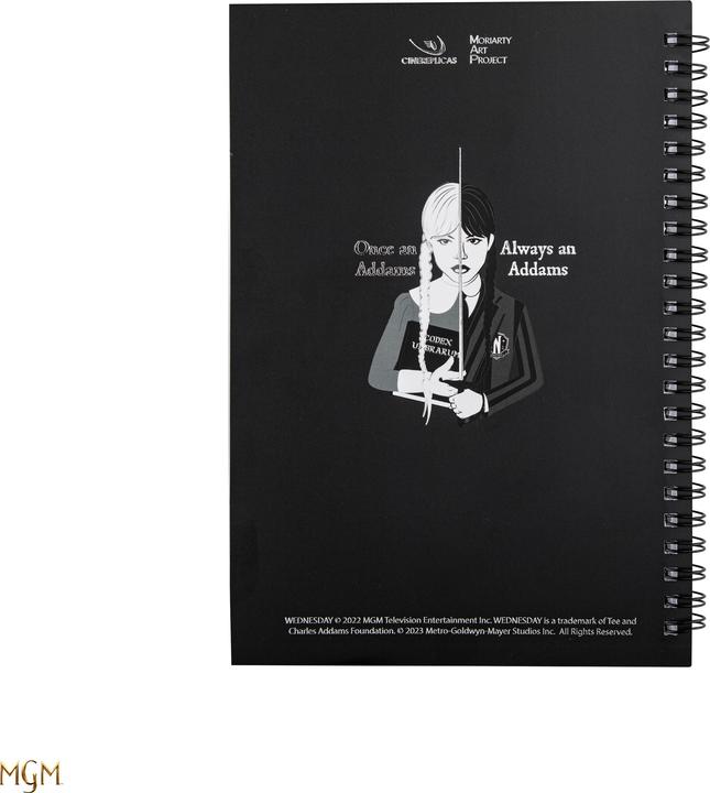 Actual product image Cinereplicas Wednesday Notebook Wednesday with Cello (Lined, Soft cover)
