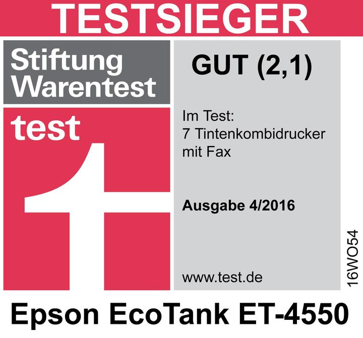 Produktbild Epson ET-4550 EcoTank (Tintentank, Farbe)