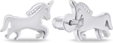 Brilio Silver - Original silver earrings Unicorn EA821W