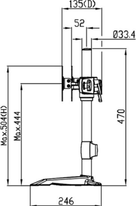 Produktbild Multibrackets Triple L (Tisch, 32")