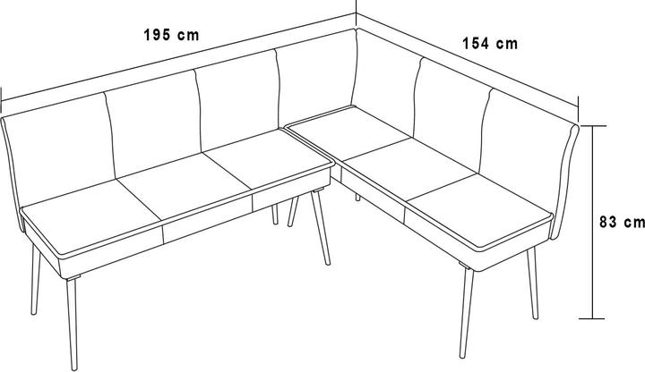 Actual product image HTI-Living Eckbank Rechts Mesilla (195 cm)