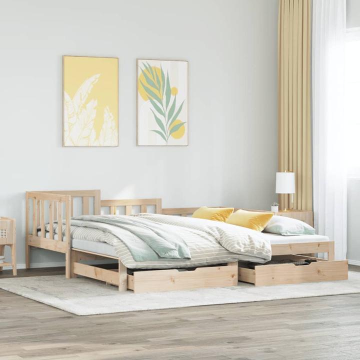 Produktbild VidaXL Tagesbett Ausziehbar mit Schubladen (Bettsofa)