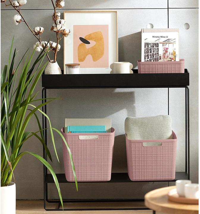 Produktbild Curver Jute Würfel Aufbewahrungskorb 17L Rose Dawn (4 x, 27 x 27 x 28 cm)