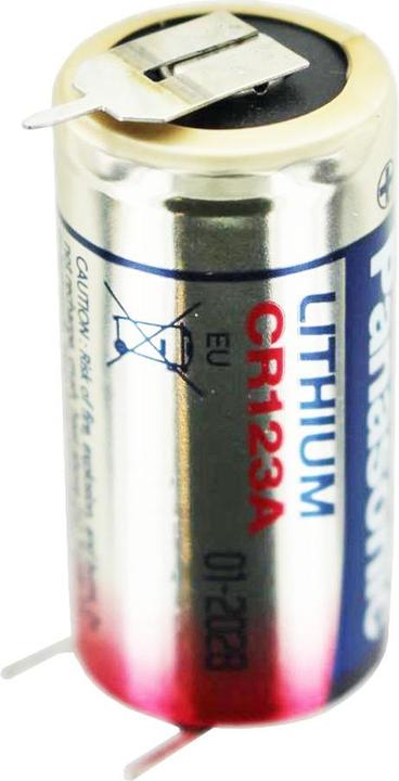 Actual product image AccuCell Batterie CR123A 3er Printanschluss 1er Print + / 2er Print - Kontakten (1 pcs., CR123A, 14500 mAh)