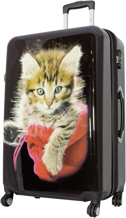 Trendyshop365 Grosser Hartschalenkoffer mit Katzenmotiv (94L) (94 l, L (90 - 115l))