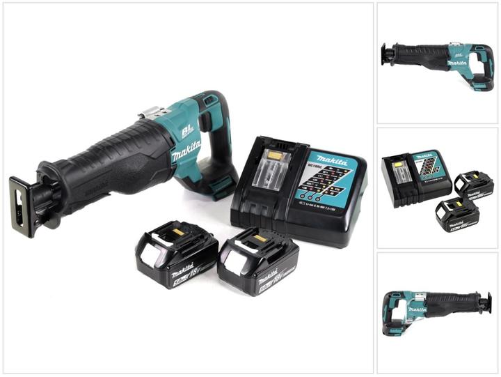 Produktbild Makita DJR 187 RT Akku Reciprosäge 18 V Brushless Säbelsäge + 2x 5,0 Ah Akku + Ladegerät