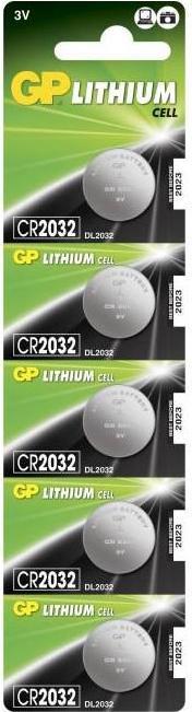 Productafbeelding GP Batteries Cr2032 (5 Pcs., CR2032, 220 mAh)