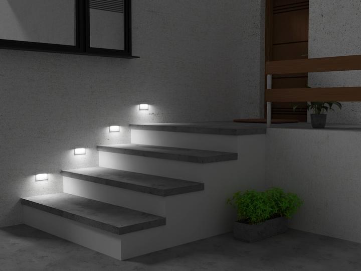 Actual product image Kanlux Outdoor light/recessed wall light GLASI LED white IP44 33690 (130 lm, IP44)