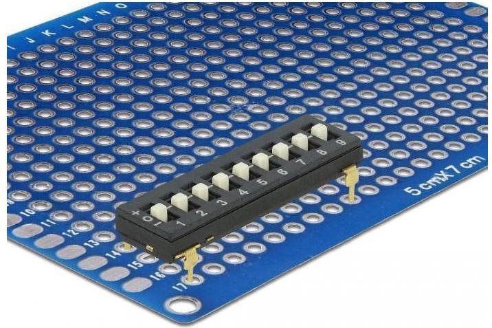 Produktbild Delock DIP-Schalter Tri-State 9-stellig 2,54mm Rastermass THT vertikal schwarz 2 Stück