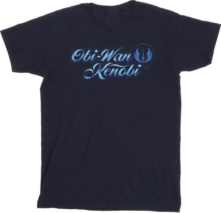 Star Wars ObiWan Kenobi Ribbon Font TShirt (S)