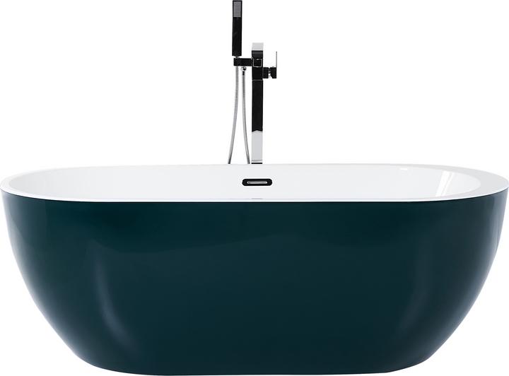 Actual product image Beliani Bathtub freestanding blue-green oval 170 x 80 cm NEVIS (220 l, 170 cm, 80 cm)