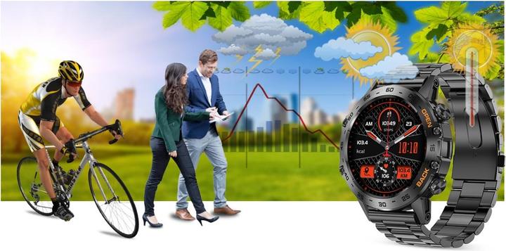 Image du produit Gravity SMARTWATCH MĘSKI GT9-2 - WYKONYWANIE POŁĄCZEŃ, CIŚNIENIOMIERZ (sg021b) (48 mm)