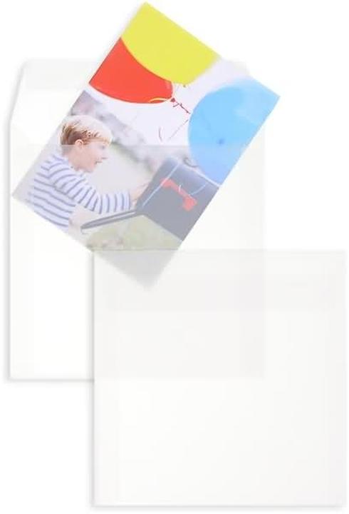 Blanke Envelopes offset transparent 160x160mm 100g/sqm HK PU=100 pieces white (100 x)