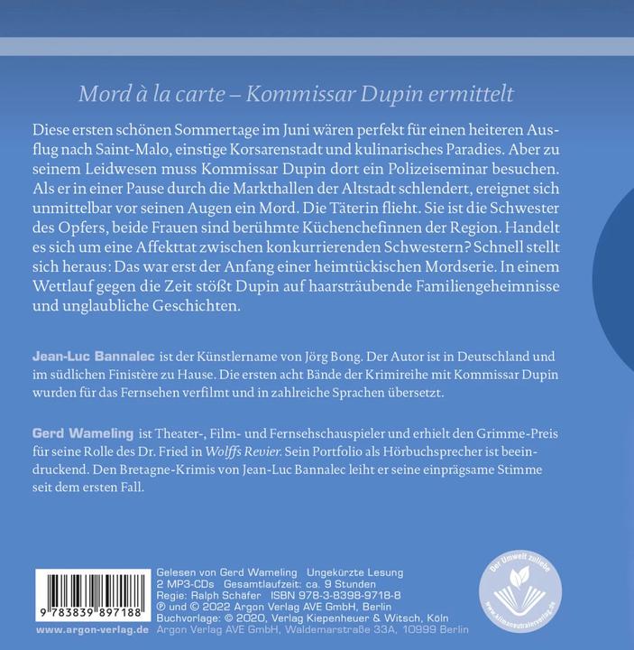 Produktbild Bretonische Spezialitäten (Jean-Luc Bannalec, Gerd Wameling, Deutsch)