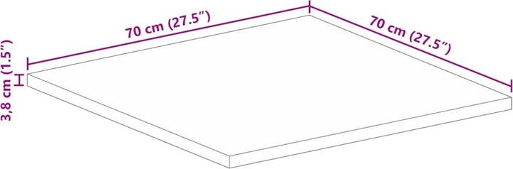 Produktbild VidaXL Tischplatte Holztischplatte Ersatztischplatte Quadratisch Altholz Massiv