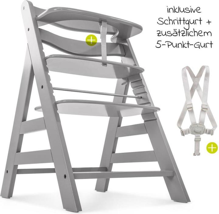 Actual product image Hauck Highchairs Highchair Alpha Plus Grey - in economy set incl. (Highchair)