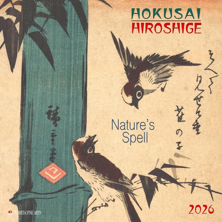 Produktbild Hokusai/Hiroshige - Nature 2026 (30 x 30 cm, Deutsch, Französisch, Schweizerdeutsch, Tschechisch, Englisch, Niederländisch, Polnisch, Italienisch)