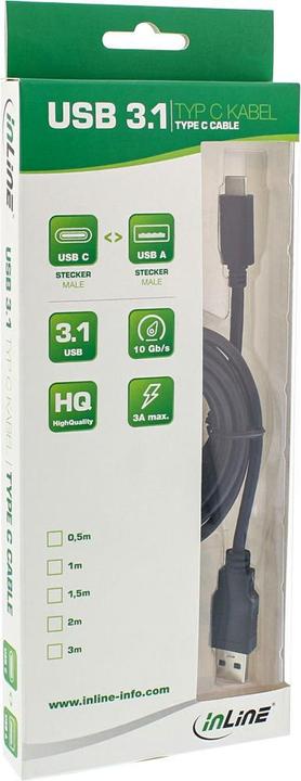 Actual product image InLine USB 3.1 cable (0.30 m, USB 3.1)
