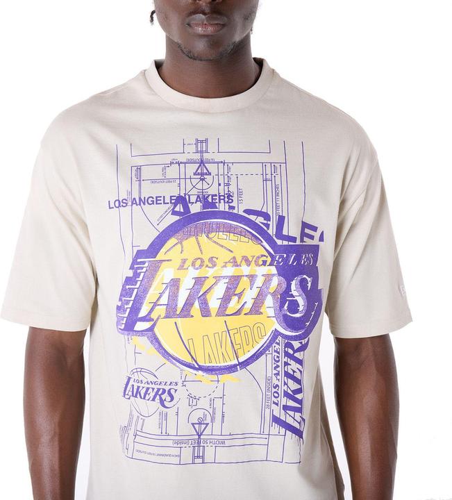 Actual product image New Era NBA Shirt - GRAPHIC Los Angeles Lakers stone - L (L)