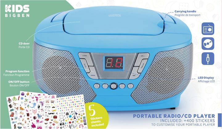 Actual product image Bigben CD60 Kids - blue