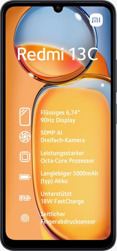 Produktbild Xiaomi REDMI 13C BLACK 4GB RAM 128GB ROM (128 GB, Midnight Black, 6.74", Dual SIM, 50 Mpx, 4G)