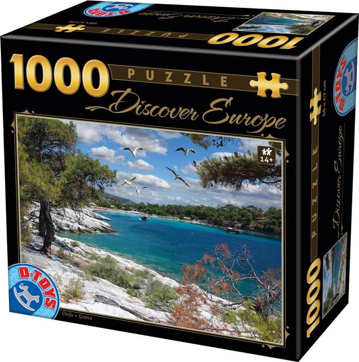 Produktbild DToys Puzzle 1000 pieces Discover Europe - Corfu (1000 Teile)