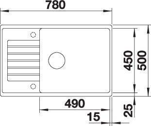 Image du produit Blanco Zia XL 6 S Compact (Evier encastré, 78 cm, 50 cm)