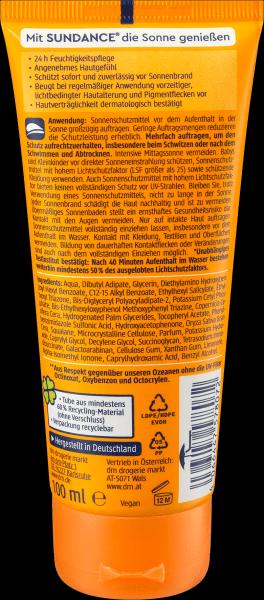 Actual product image dm Sundance Sun cream SPF 50+, 100ml (Suntan cream, SPF 50+, 100 ml)