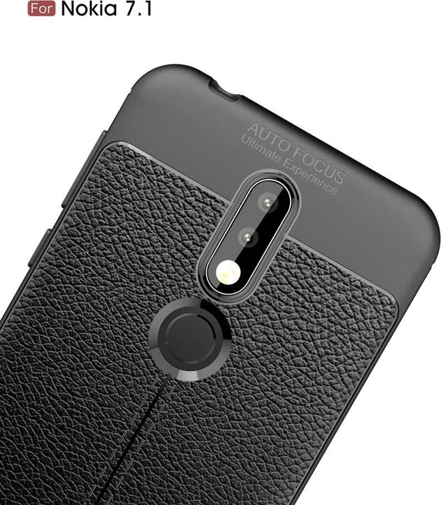 Produktbild Screenguard Nokia 7.1 Hülle Leather Design TPU Cover (Nokia 7.1)