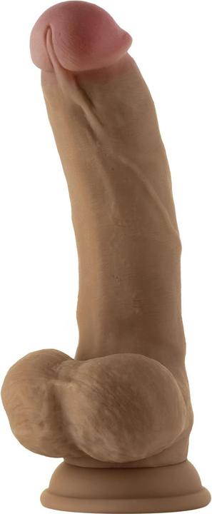 Shaft Model C 21,59 cm Liquid Silicone Dong With Balls Oak Brown