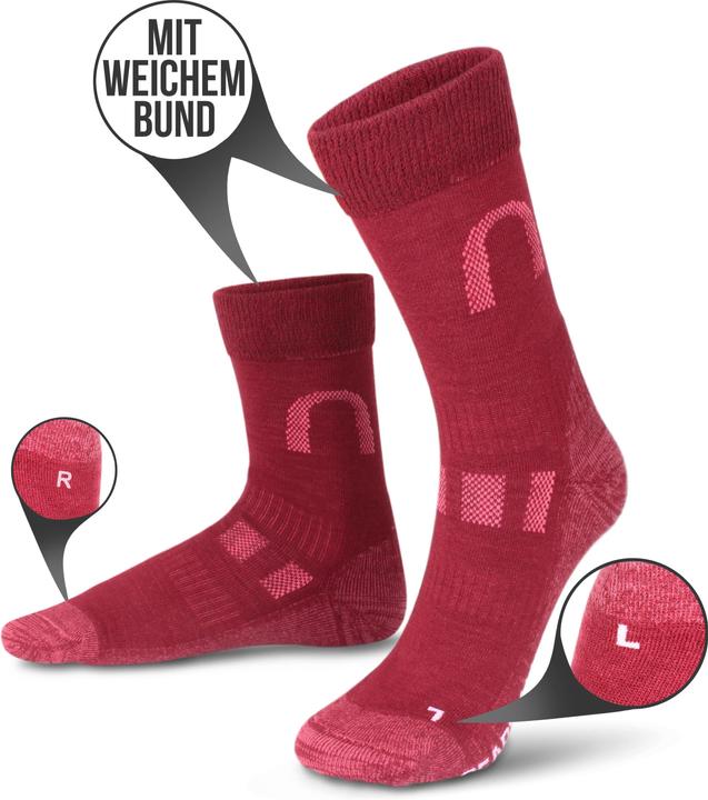 Produktbild Normani 2 Paar Merinowollsocken Wander- und Trekkingsocken Melton (2er Pack, 47 - 50)