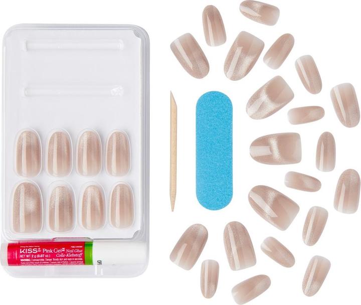 Actual product image KISS Gel Fantasy Magnetic Gel Nails Drama - 28 Pieces (Artificial nails)