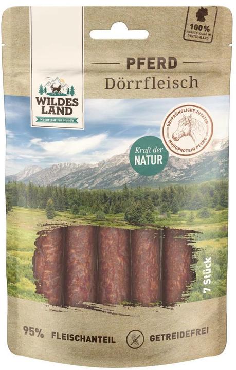 Image du produit Wildes Land Snack viande séchée cheval, 7 pcs (Senior, Adulte, Junior, 1 pcs, 180 g)
