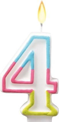 Actual product image Susy Card Number candle 4 (1 pcs.)