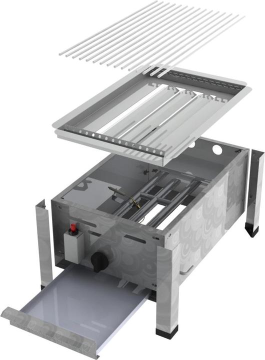 Produktbild ChattenGlut Gasbräter 1-flammig mit Einzelne Edelstahlstäbe als Rost (3.60 kW)