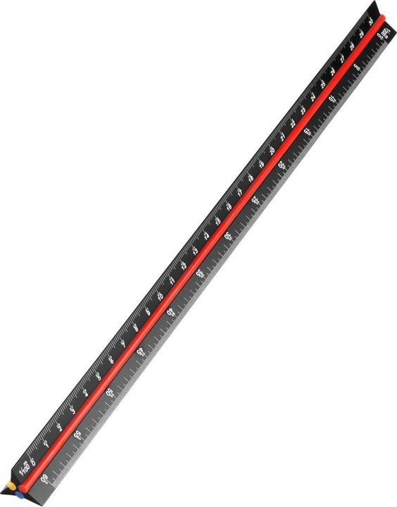 Image du produit Stahlwerk Kit de règles avec règle de mesure multi-angles, règle triangulaire, triangle d'angle (300 mm)