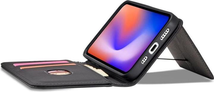 Produktbild Hurtel Magnet Card Case for iPhone 12 cover card wallet card stand black (Apple iPhone 12)