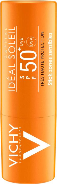 Produktbild Vichy Capital Soleil Stick empfindliche Hautpartien (Sonnencreme Gesicht, Sonnenstick, SPF 50+, 9 ml, 9 g)