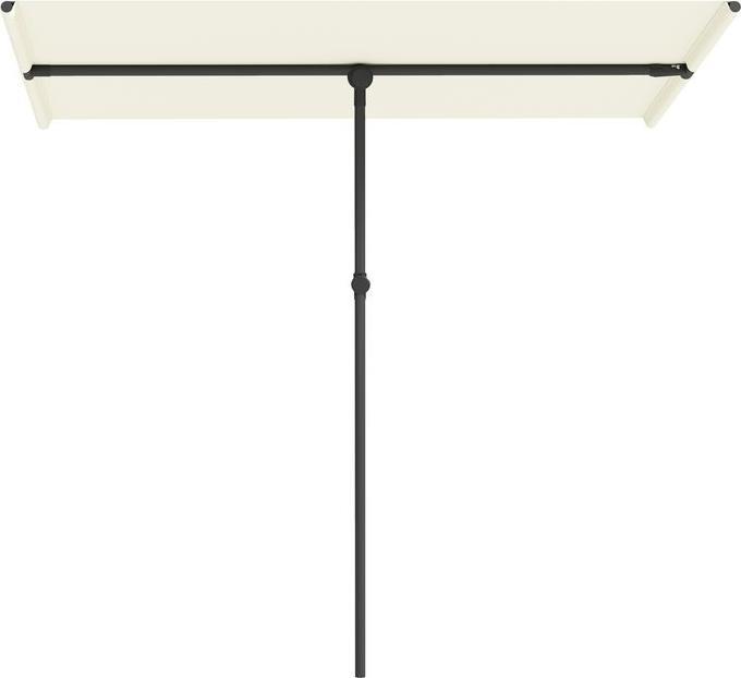 Produktbild Swisshandel24 Sonnenschirm 180 Grad drehbar Höhenverstellbar Alu 150x205cm Beige (2.05 m)