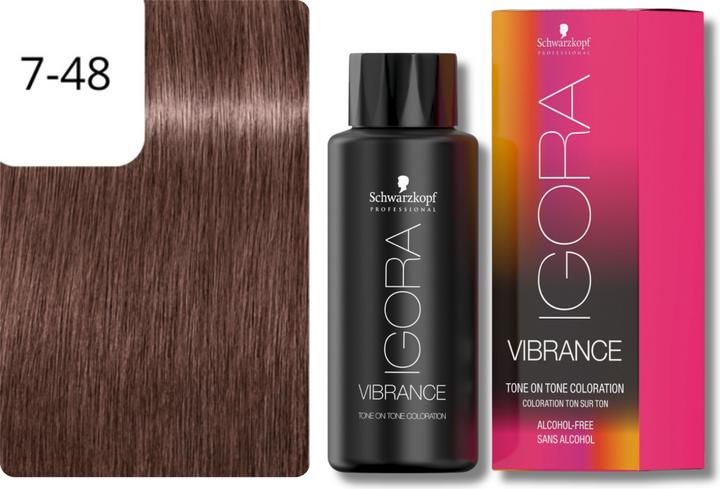 Produktbild Schwarzkopf Professional IGORA Vibrance Haartönung NEU (7-48 Mittelblond Beige Rot)