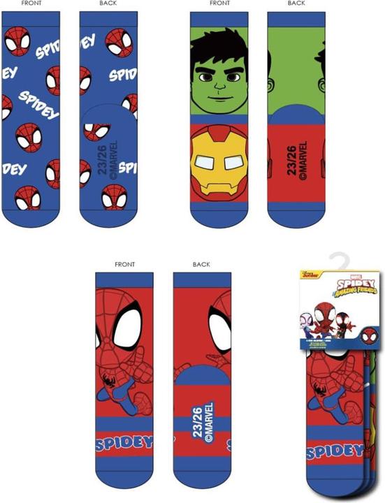 Immagine prodotto Disney Calzini confezione 3 pezzi Spidey (confezione da 3, 27, 30)