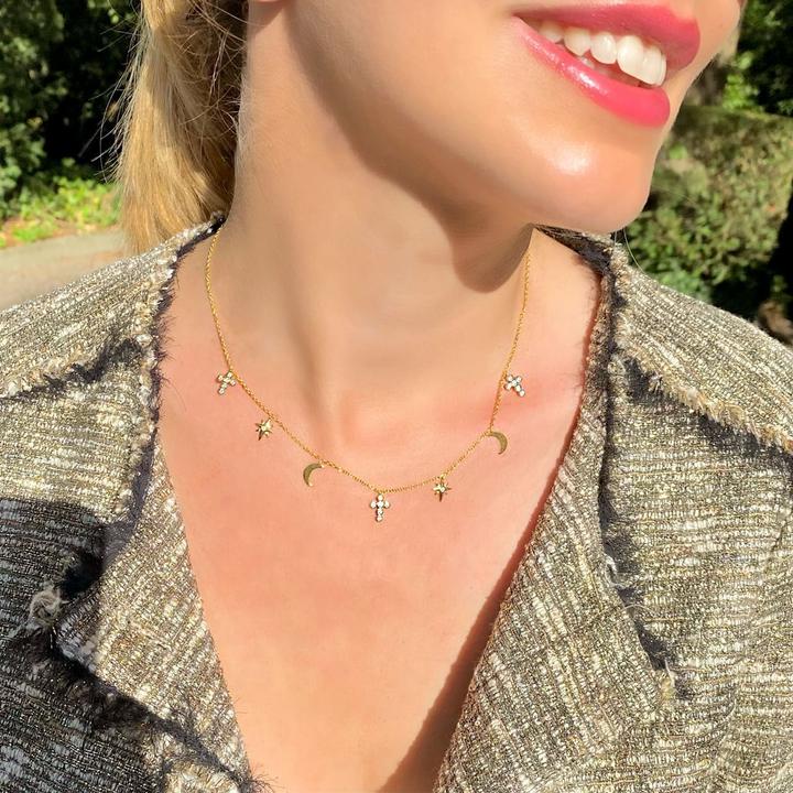 Immagine prodotto Candy Collana Adalyn, argento 925, placcata oro (Placcato oro 18k, Argento 925, 38 - 41 cm)