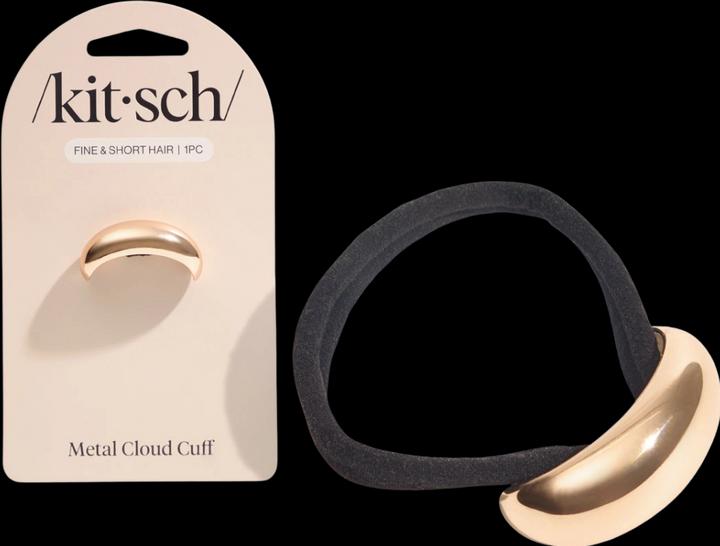Kitsch Haarband Metallwolke Gold S
