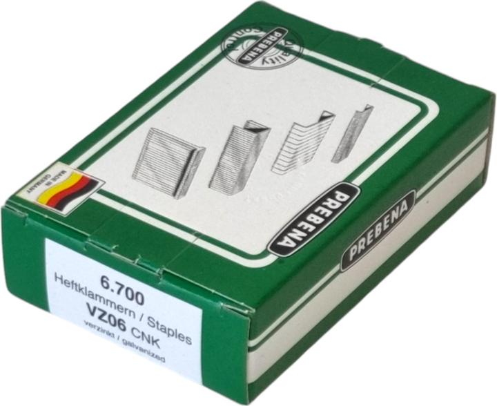 Actual product image Prebena 10x VZ06CNK staple 10.5 x 6 mm type VZ 67000 pieces made of galvanised steel
