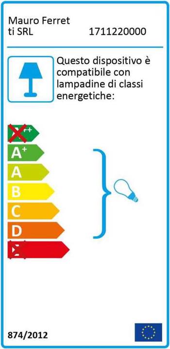 Energie-Label Mauro Ferretti Tischleuchte Glamy niedrig