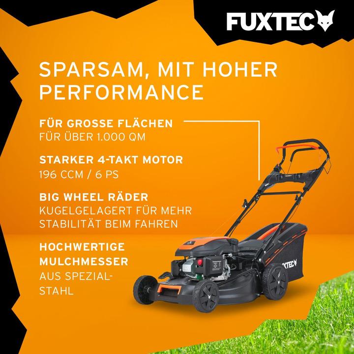 Actual product image Fuxtec FX-RM5170eS petrol lawn mower with e-Start function (Petrol)